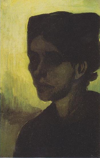 Vincent Van Gogh Head of a young peasant woman with a dark hood oil painting picture